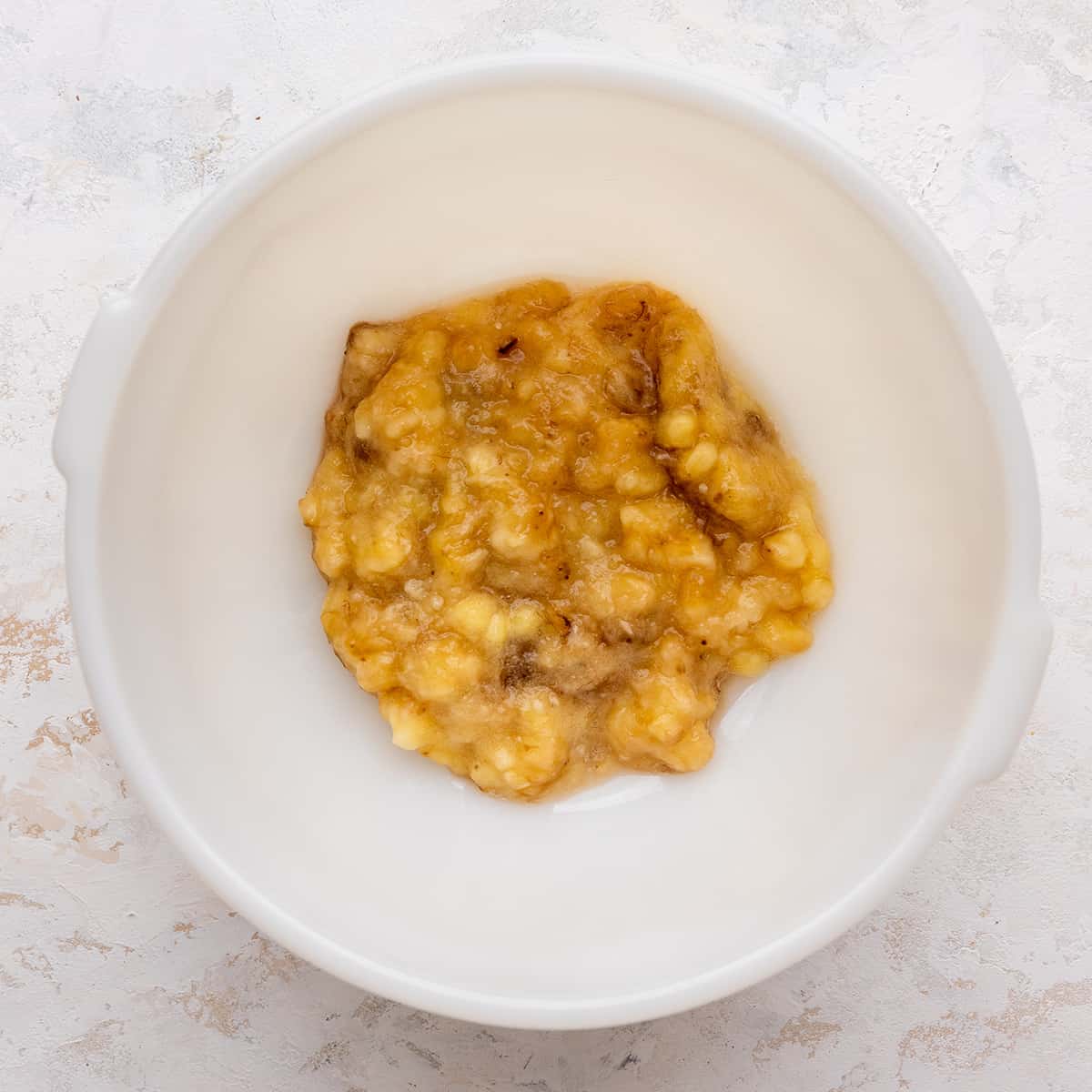 mashed bananas in a bowl